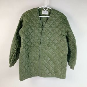 Vintage 1987 Neirynck Confectie Belgian Army Green Quilted Coat Liner